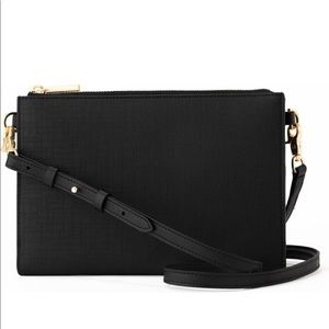 NWT Dagne Dover Essential Coated Canvas Clutch Wallet in Onyx